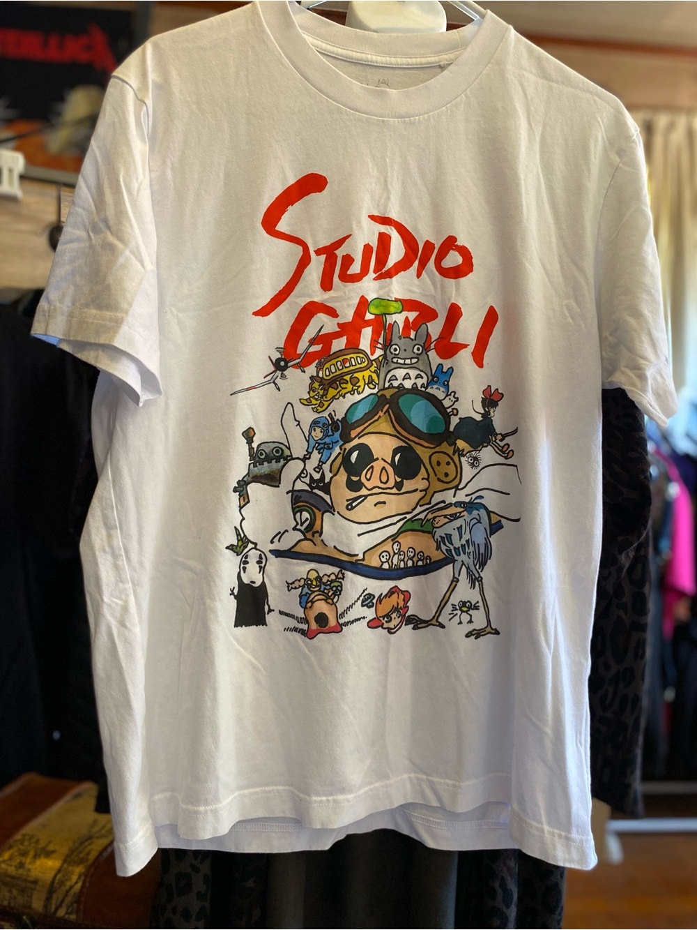 Studio Ghibli White Graphic Short Sleeve Tee - Men’s Casual Shirt